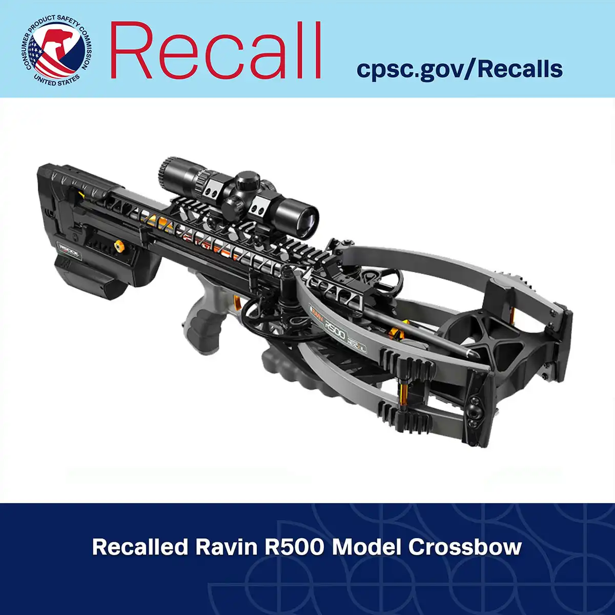 Crossbow recalls in USA due to lack of product safety